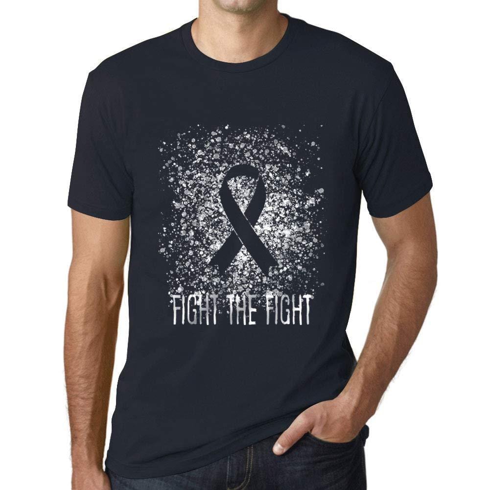 Ultrabasic Homme T-Shirt Graphique Cancer Fight The Fight Marine