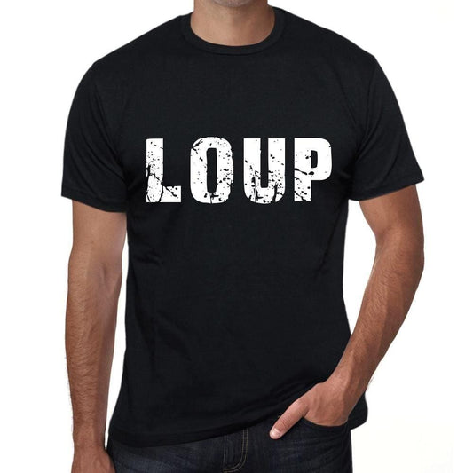 Herren T-Shirt Vintage T-Shirt Loup
