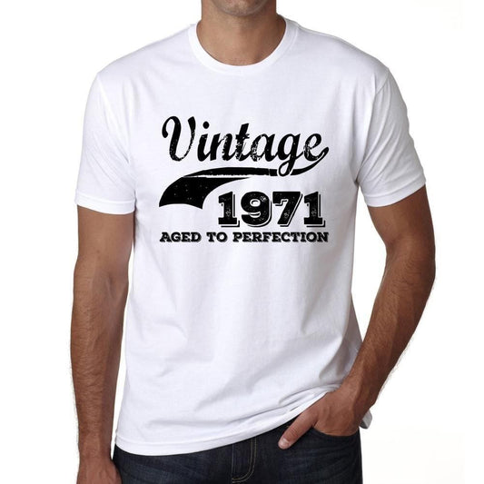 Homme Tee Vintage T Shirt Vintage Aged to Perfection 1971