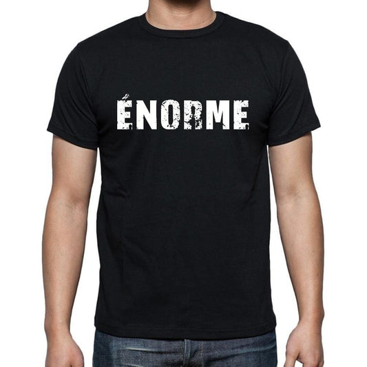 Enormes, T-Shirt für Männer, aus Baumwolle, rund, schwarz