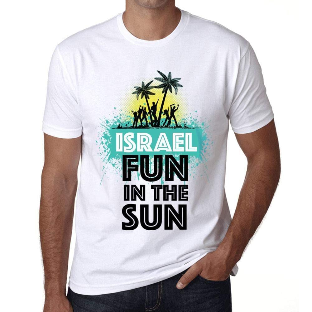Homme T Shirt Graphique Imprimé Vintage Tee Summer Dance Israel Blanc