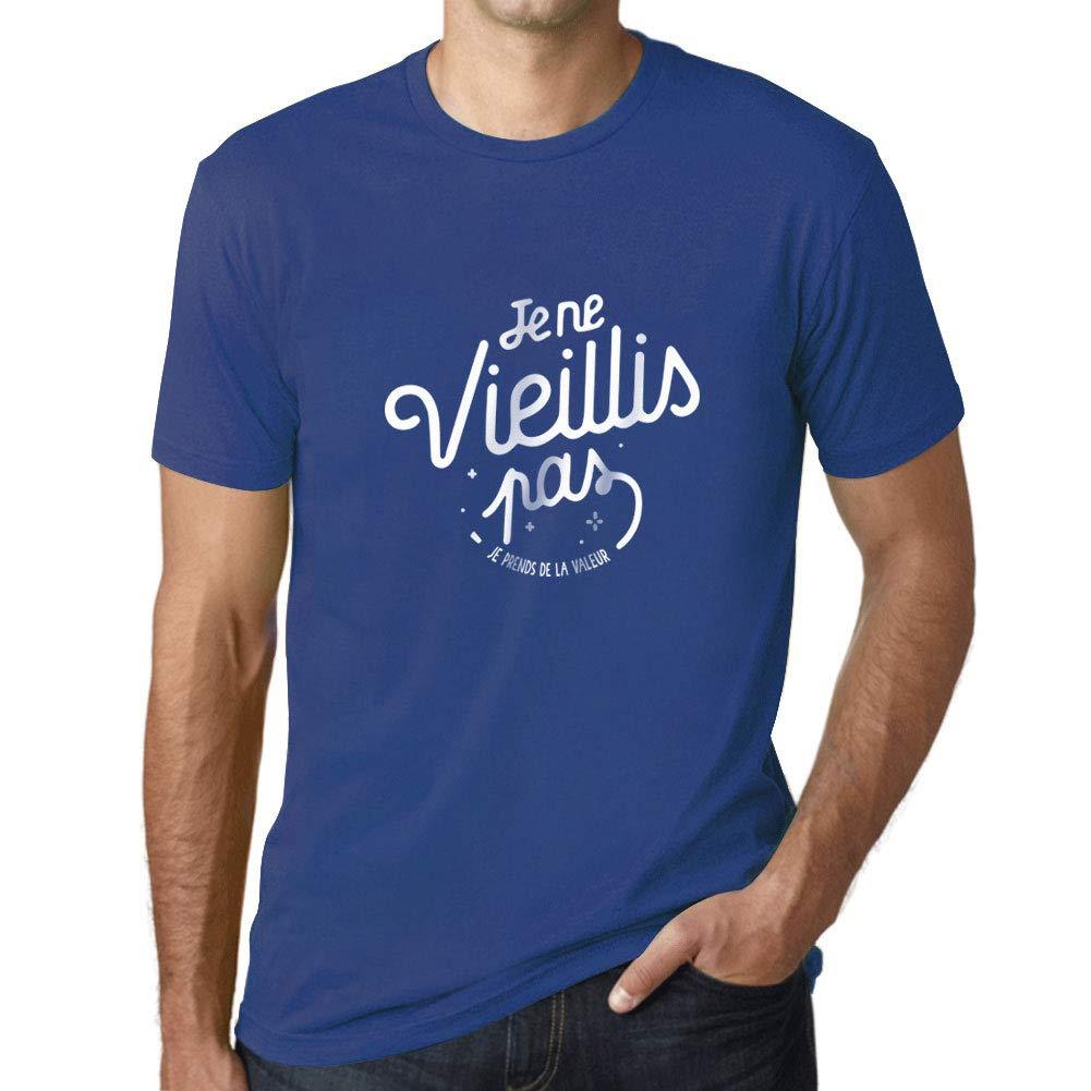 Ultrabasic - Homme Graphique Je ne vieillis Pas T-Shirt Marine Letter Royal