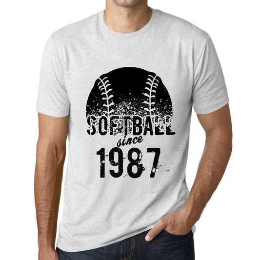 Men’s <span>Graphic</span> T-Shirt Softball Since 1987 Vintage White - ULTRABASIC