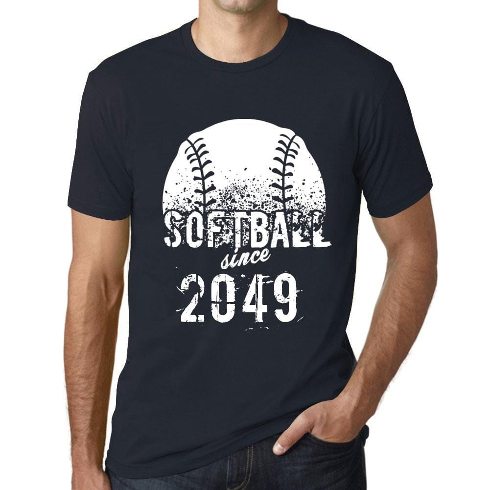 Men&rsquo;s Graphic T-Shirt Softball Since 2049 Navy - Ultrabasic