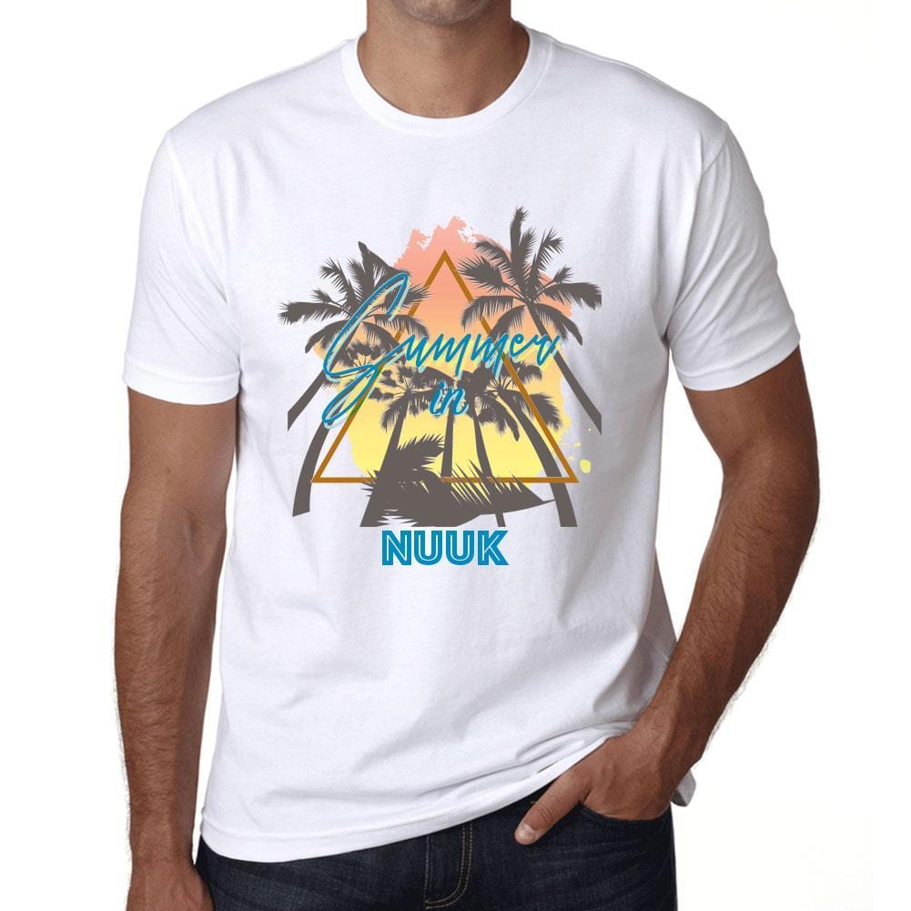 Men’s <span>Graphic</span> T-Shirt Summer Triangle Nuuk White - ULTRABASIC