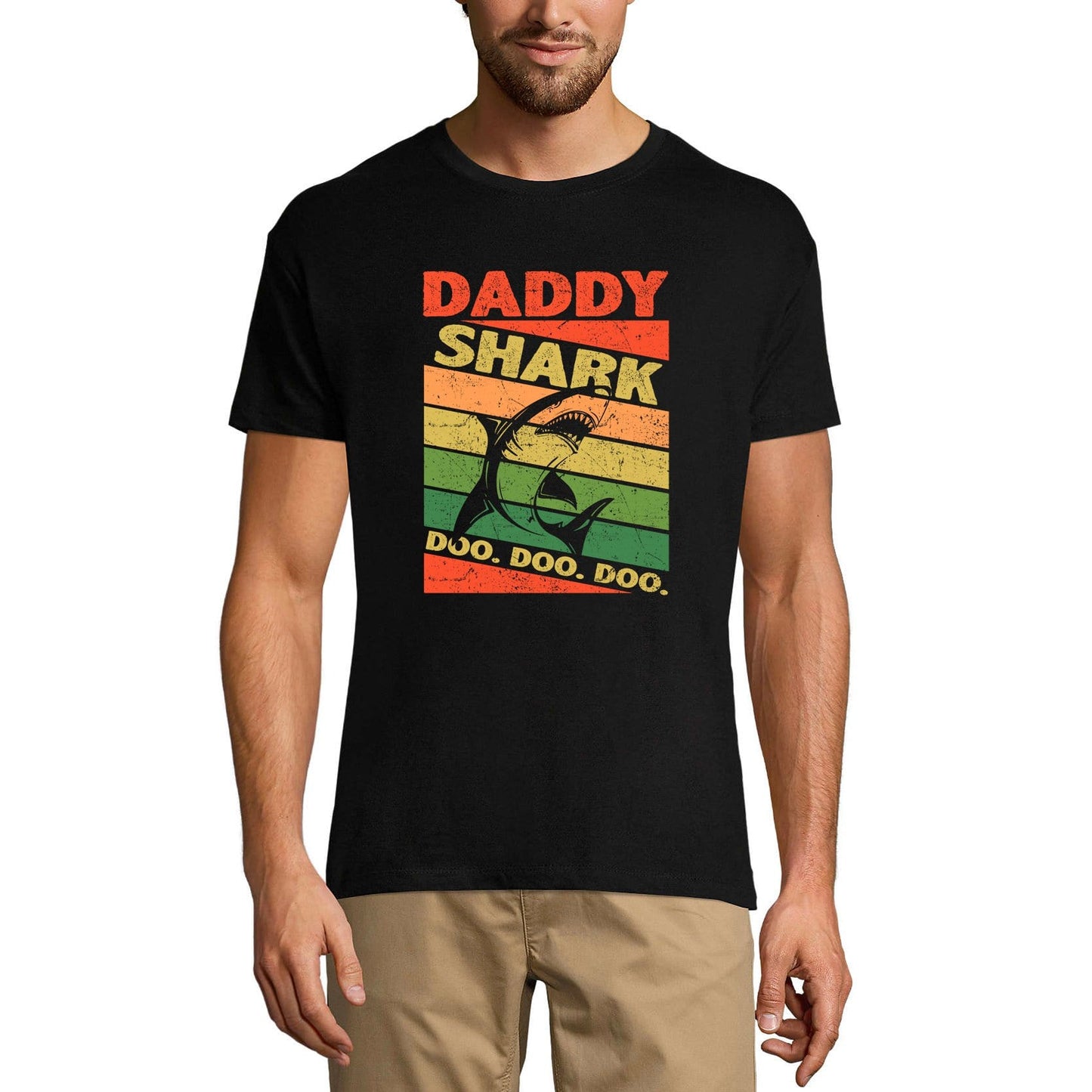 ULTRABASIC Herren Vintage T-Shirt Daddy Shark Doo Do Baby – Lustiges Song-T-Shirt