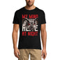 ULTRABASIC Herren-Grafik-T-Shirt My Mind Goes Here at Night – Eulen-Shirt für Männer