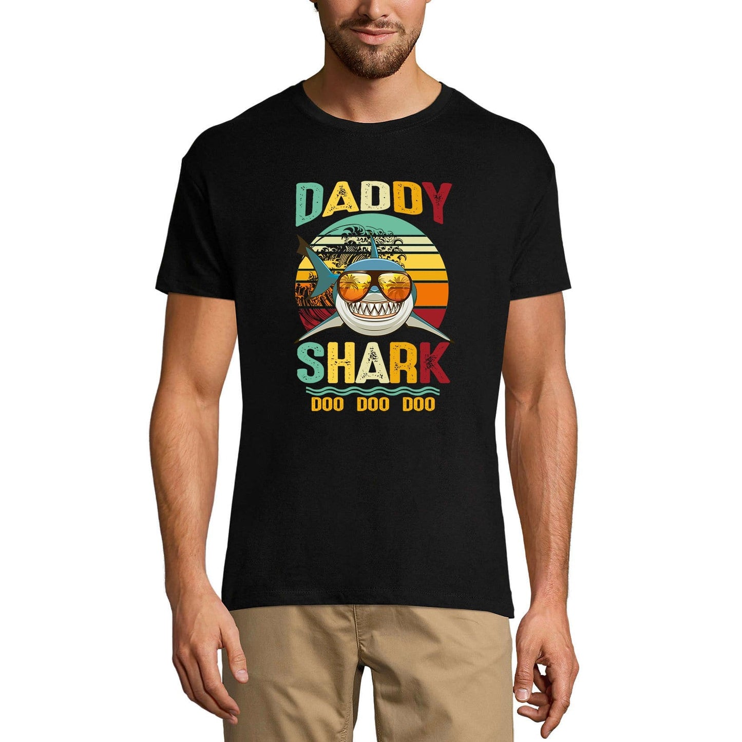 ULTRABASIC Herren Vintage T-Shirt Daddy Shark Doo Do Baby – Lustiges Song-T-Shirt
