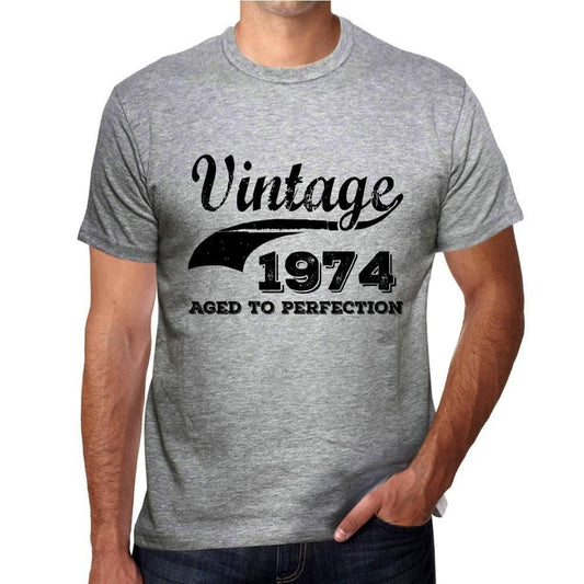 Homme Tee Vintage T Shirt Vintage Aged to Perfection 1974