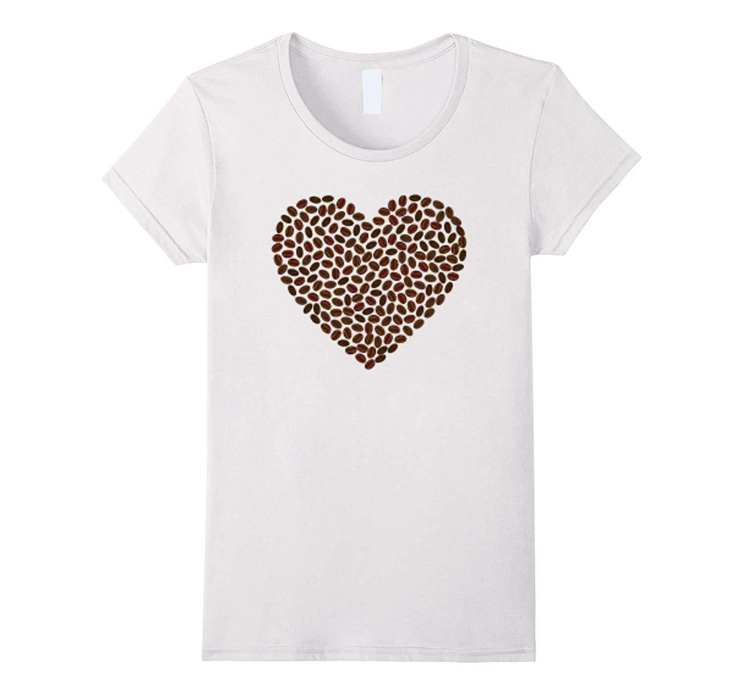 Grafisches Damen-T-Shirt „Coffee Lover“ mit Kaffeebohnenherz Wowen 