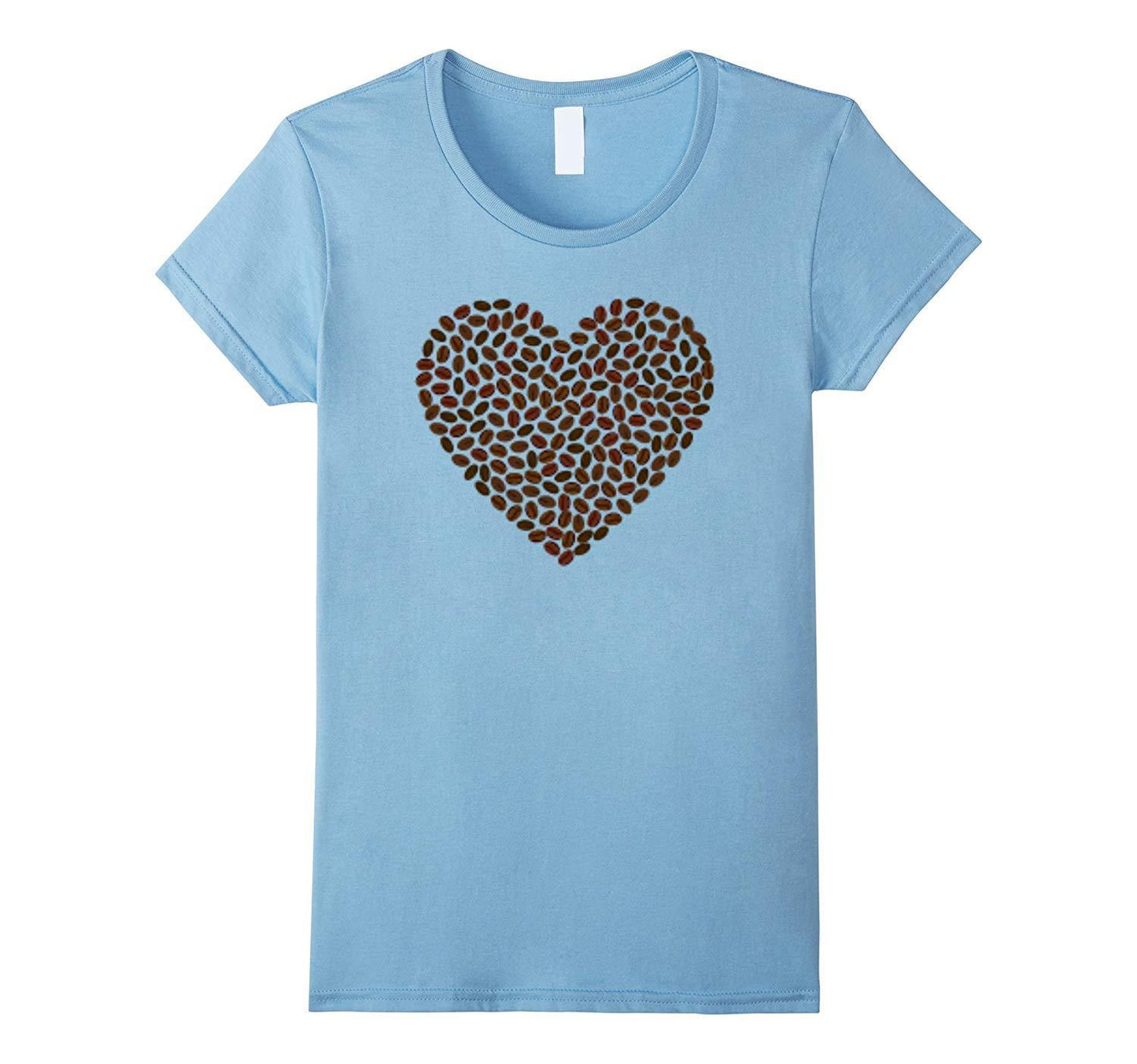 Grafisches Damen-T-Shirt „Coffee Lover“ mit Kaffeebohnenherz Wowen 