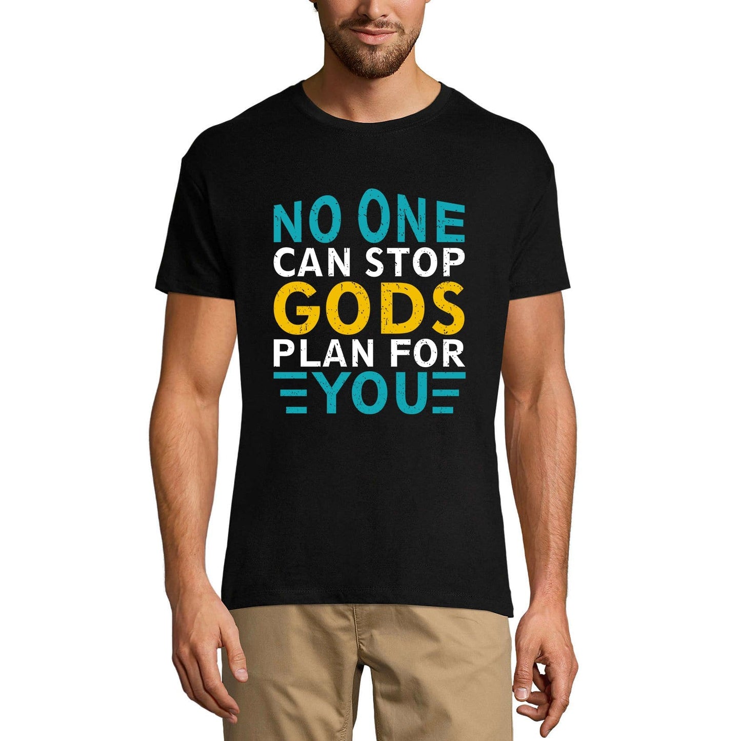 ULTRABASIC Men's T-Shirt No One Can Stop Gods Plan For You - Religious Shirt