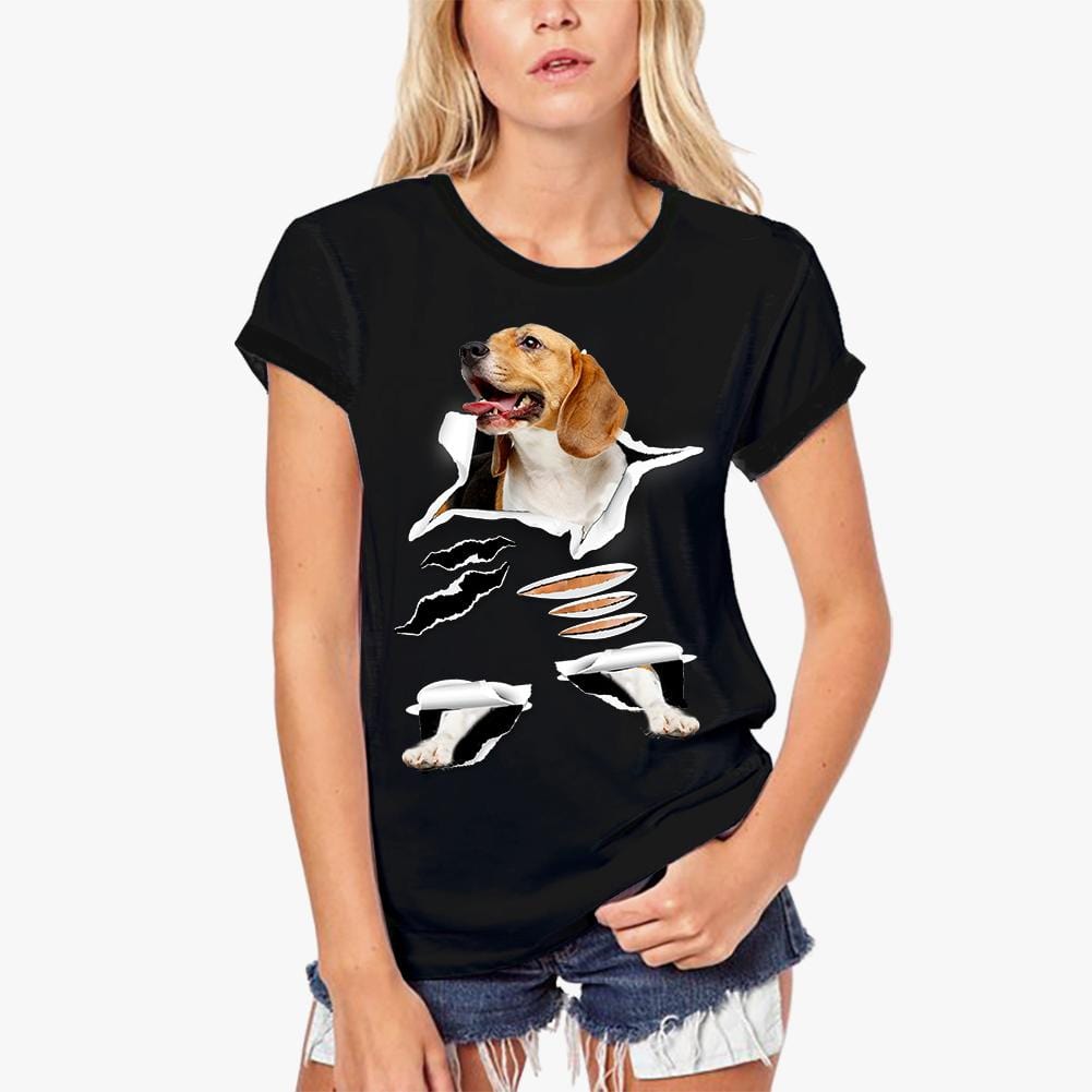 ULTRABASIC Women's Organic T-Shirt - Beagle - Funny Dog Shirt - Dog Clothes dog puppy girl gift cute pug funny Golden Retriever French Bulldog Chihuahua Dalmatian German Shepherd Chow Rottweiler Pomeranian Vizsla Organic Boston Terrier Yorkshire Terrier Beagle Pomchi Labradoodle Dachshund Mastiff Black Labrador Retriever