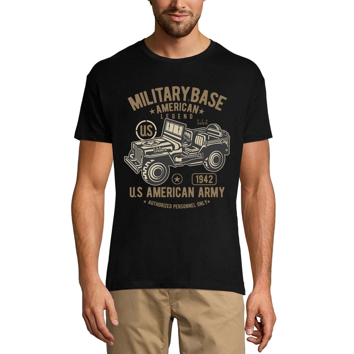 ULTRABASIC Herren T-Shirt Militärbasis US American Army – Vintage Patirotisches Shirt