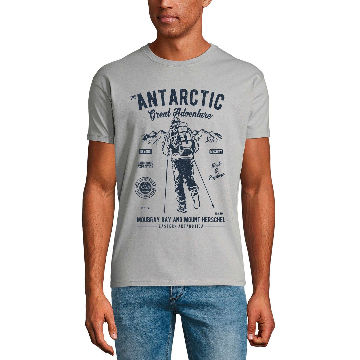 ULTRABASIC Herren Grafik-T-Shirt Antarctic Great Adventure Neuheit T-Shirt