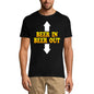 ULTRABASIC Herren-Grafik-T-Shirt „Beer In Beer Out“ – lustiges T-Shirt für Alkoholliebhaber