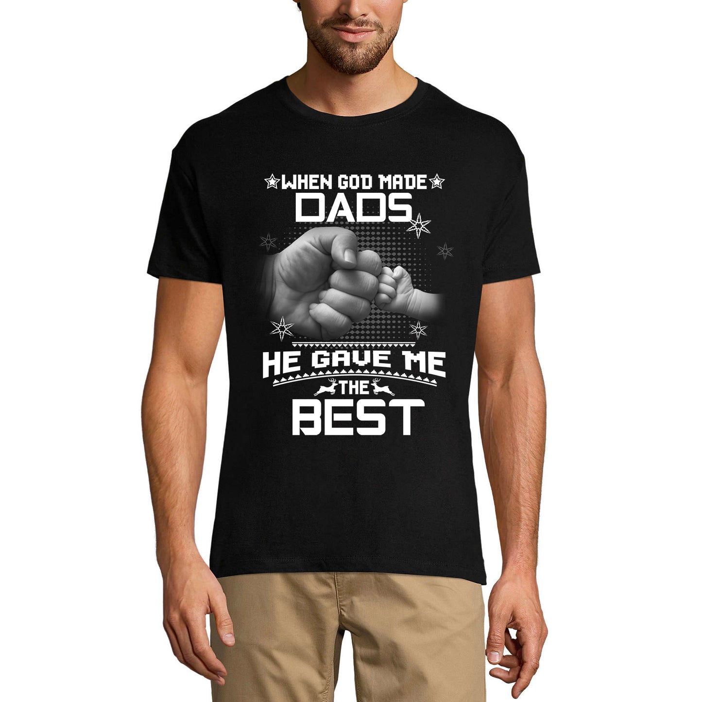 ULTRABASIC Men's Graphic T-Shirt When God Made Dads - Father's Day