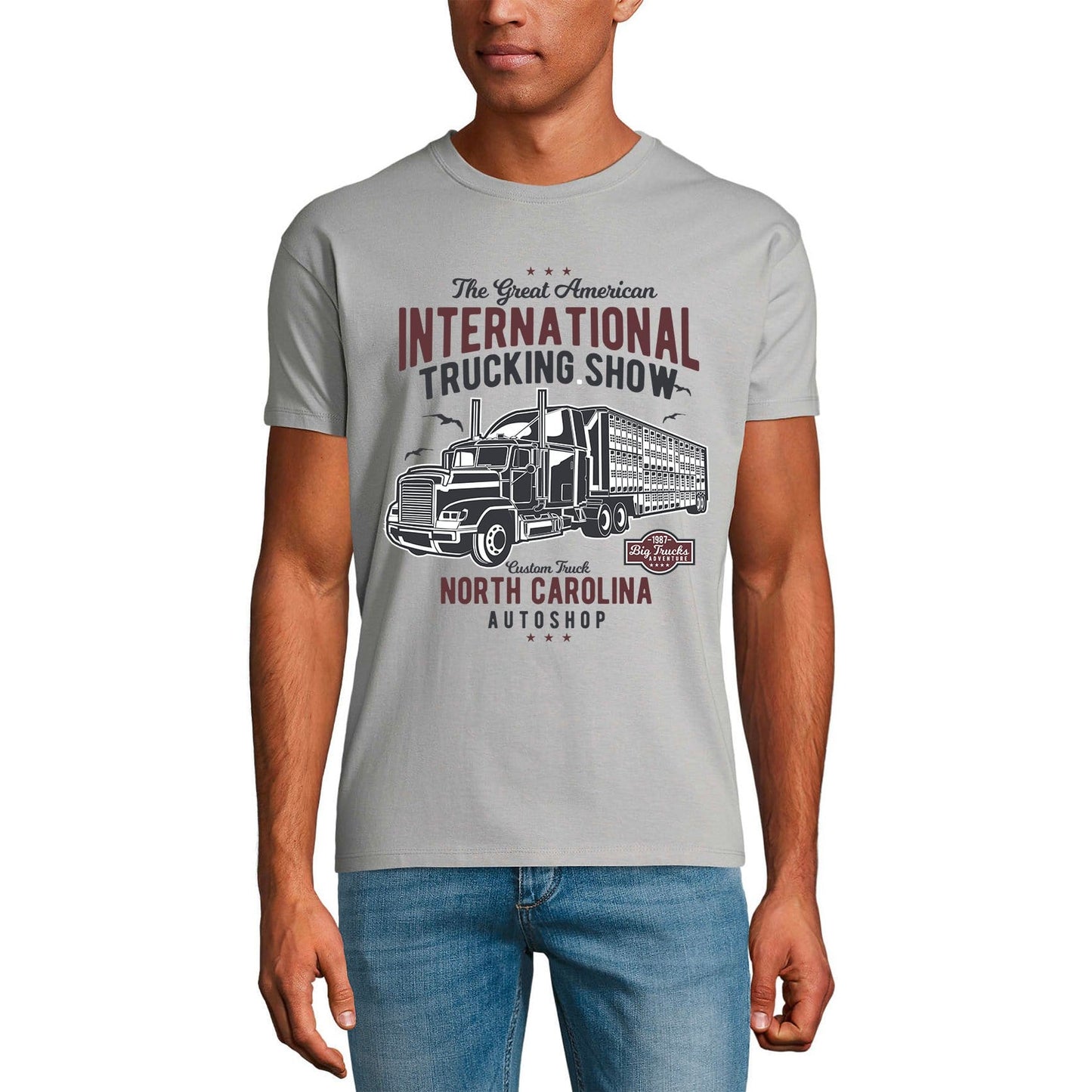 ULTRABASIC Herren T-Shirt American Trucking Show – North Carolina Shirt für LKW-Fahrer