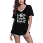 ULTRABASIC Women's T-Shirt Coffee Create Repeat - Short Sleeve Tee Shirt Tops