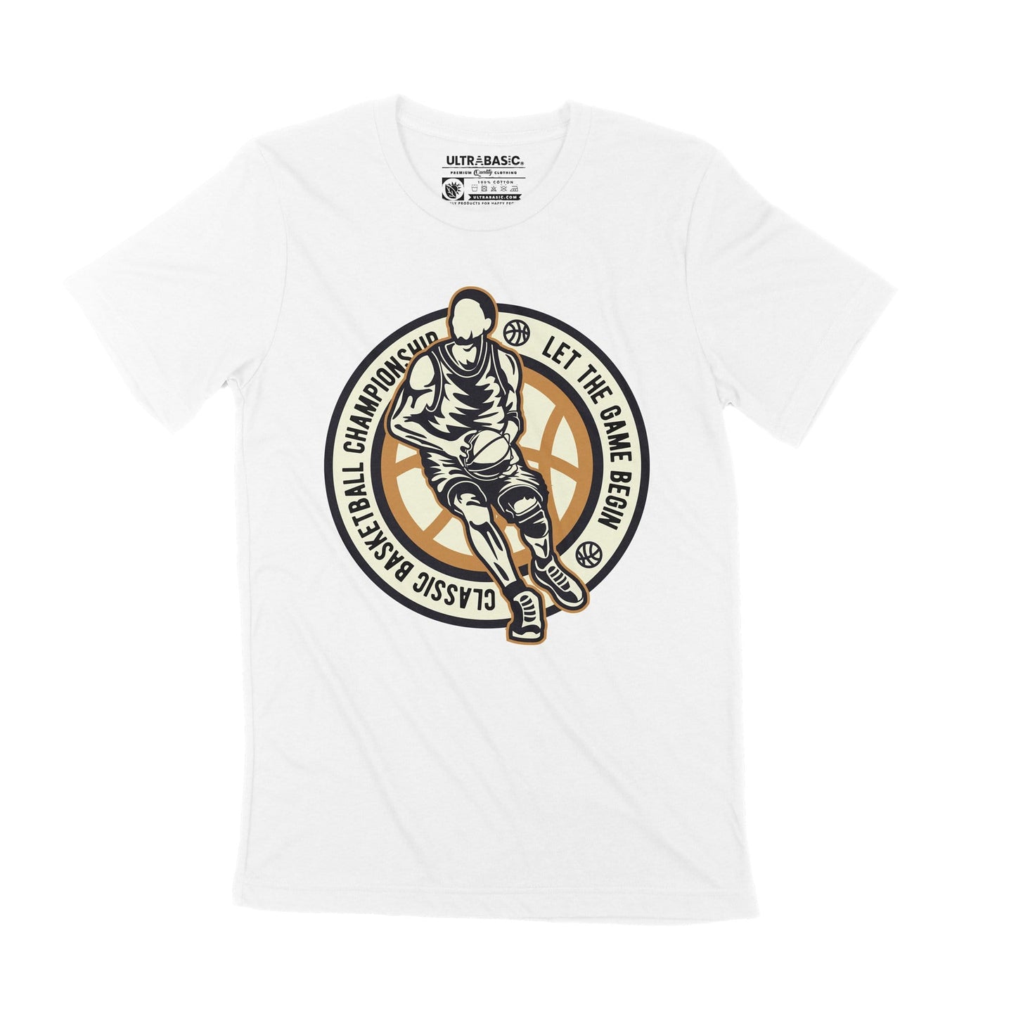 ULTRABASIC Herren-Sport-T-Shirt Let the Game Begin – Basketball-Shirt für Herren