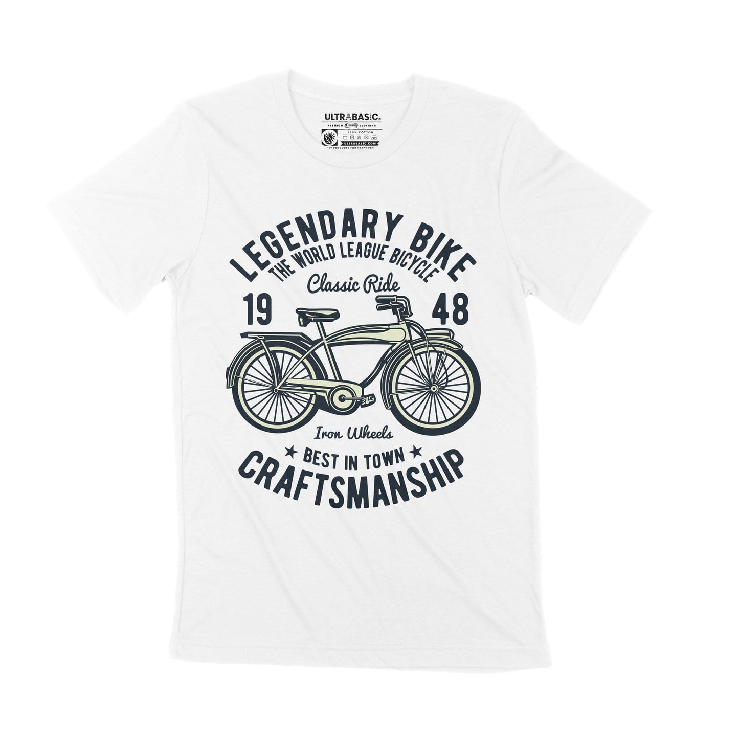 ULTRABASIC Herren-Sport-T-Shirt Legendary Bike – klassisches Fahrrad-Shirt für Herren
