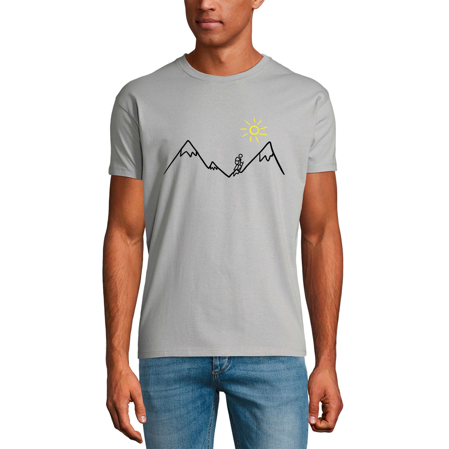 ULTRABASIC Men's Novelty T-Shirt Cool Hiking - Mountain Hiker Tee Shirt