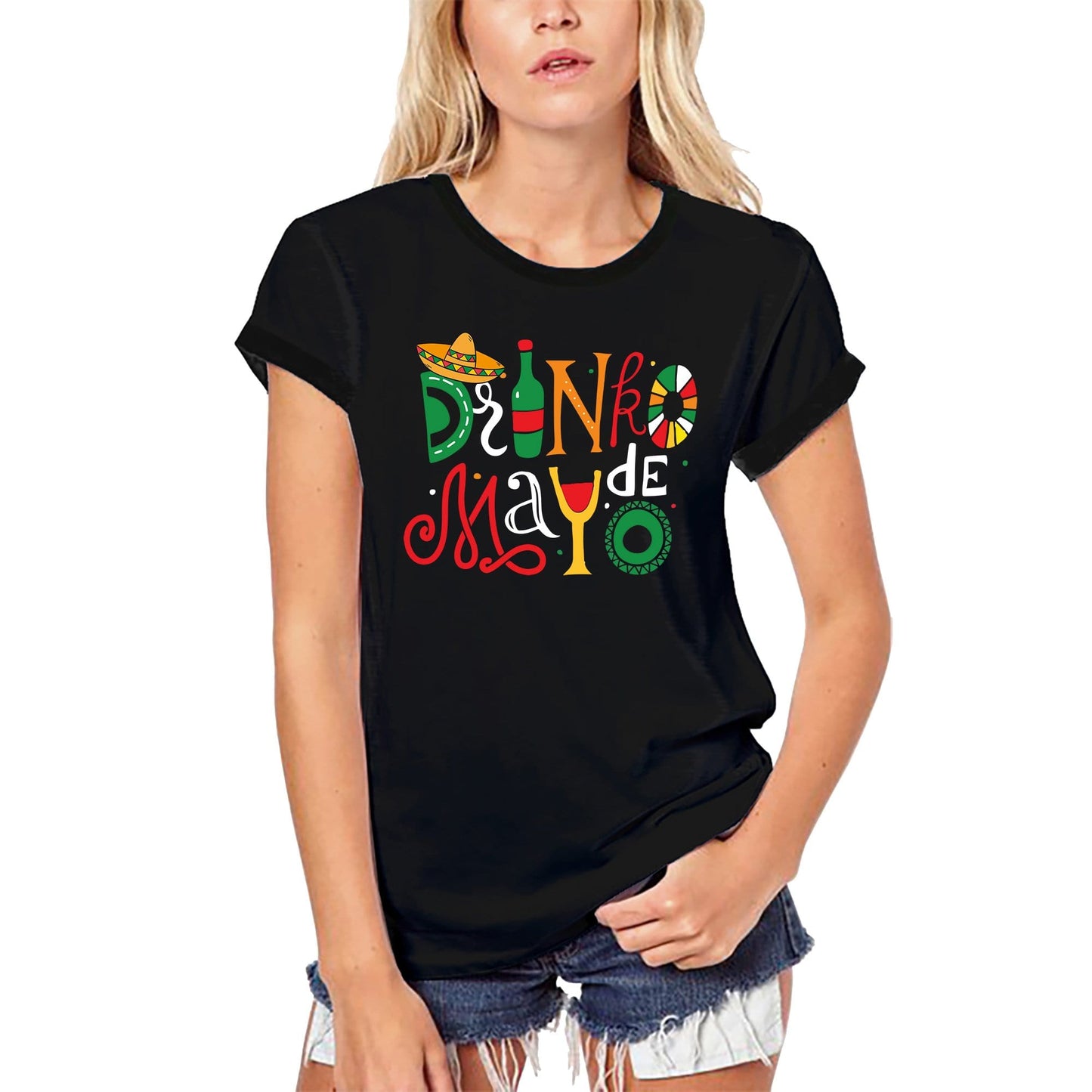 ULTRABASIC Women's Organic T-Shirt Drinko de Mayo - Funny Sombrero Party Tee Shirt
