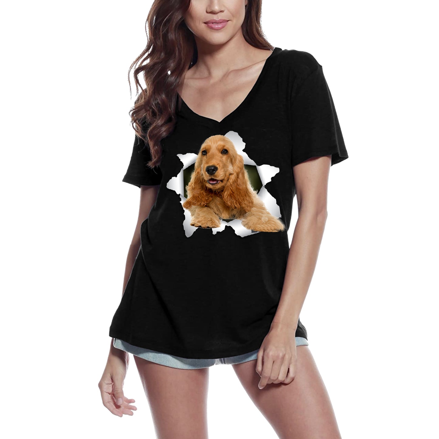 ULTRABASIC Graphic Women's T-Shirt English Cocker Spaniel - Cute Dog