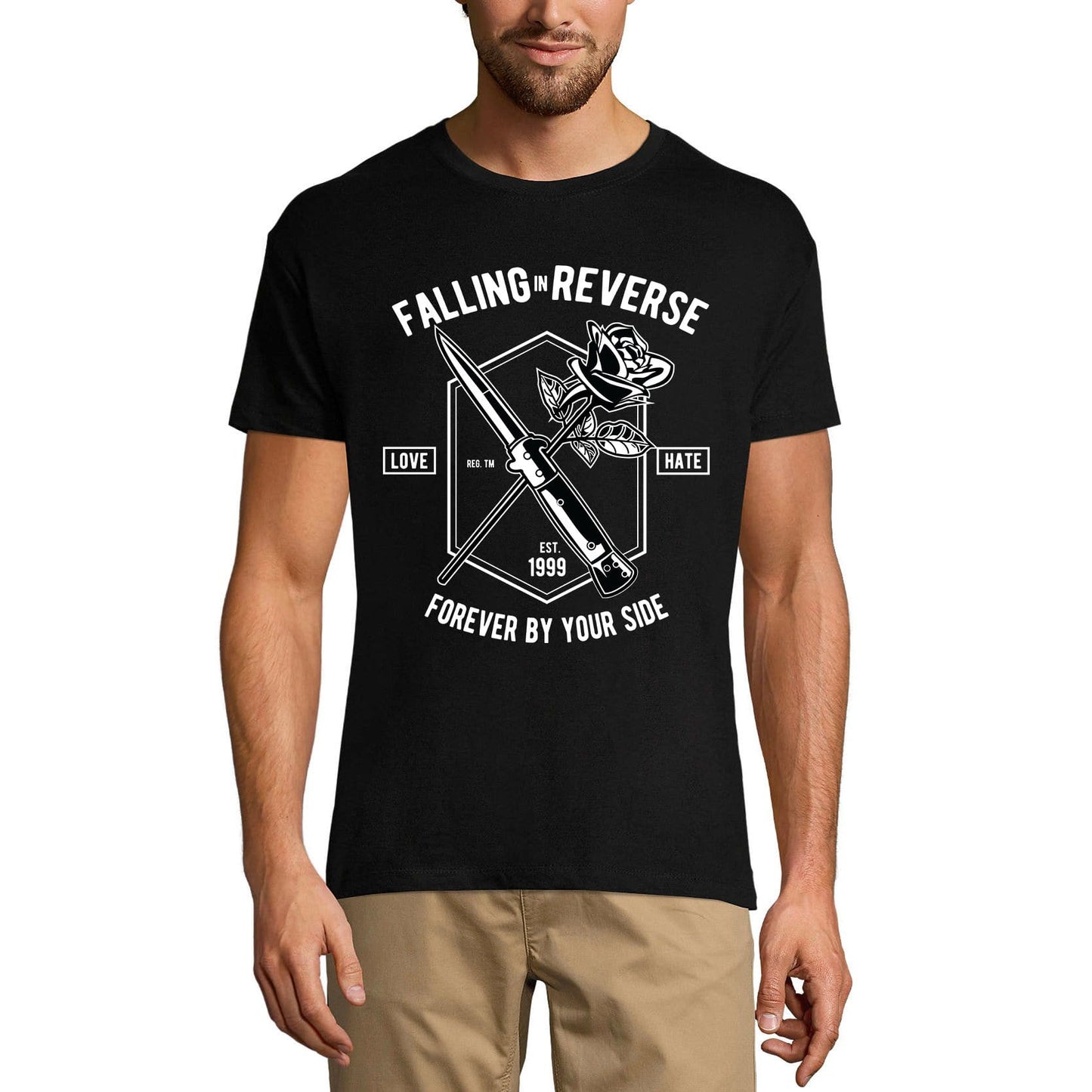 ULTRABASIC Herren-Grafik-T-Shirt Falling in Reverse – Love Hate Lustiges T-Shirt
