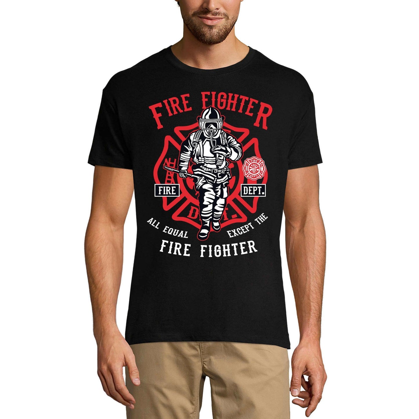 ULTRABASIC Herren T-Shirt Fire Fighter – Alle gleich außer dem Fire Fighter T-Shirt