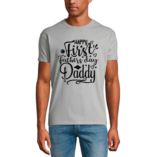ULTRABASIC Men's Graphic T-Shirt Happy First Father's Day Daddy - Funny Gift for Fathers