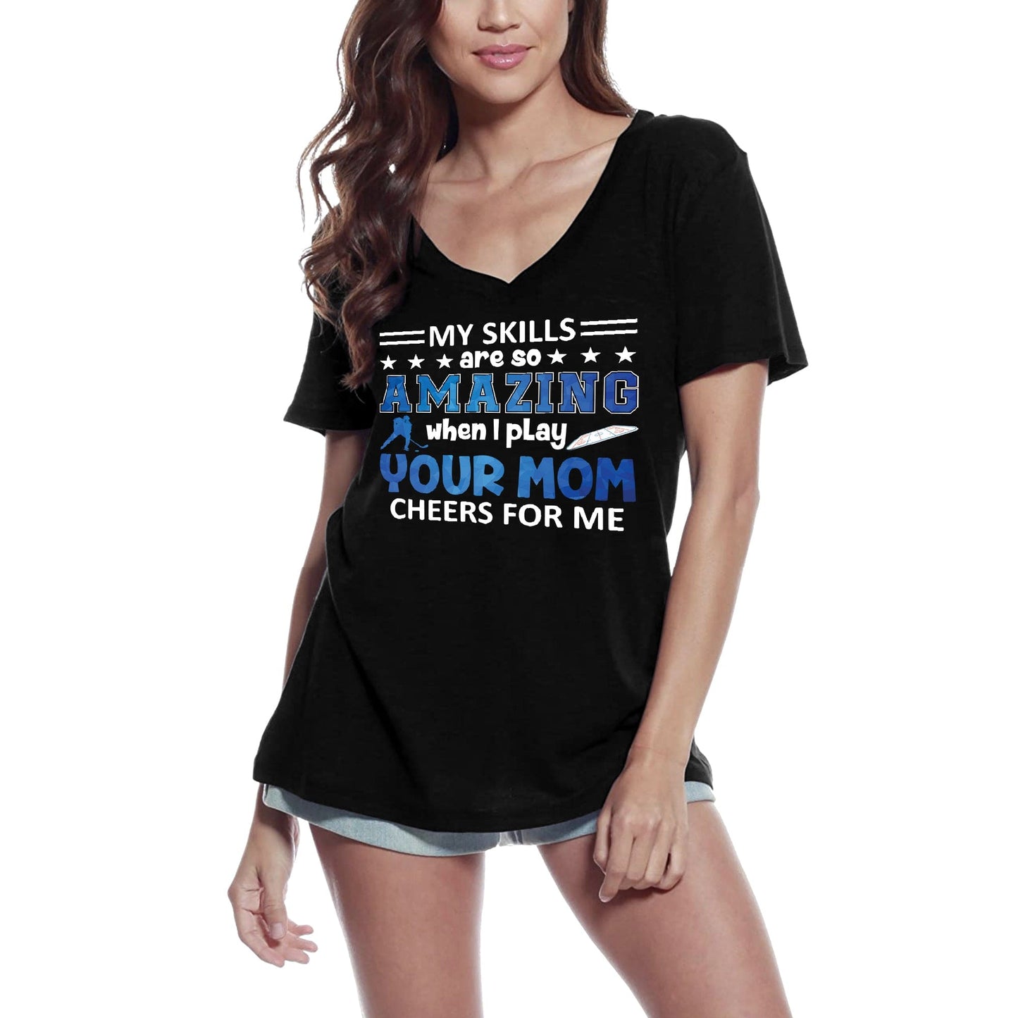 ULTRABASIC Damen-T-Shirt „My Skills are so Amazing When I Play Hockey“ – lustiges T-Shirt