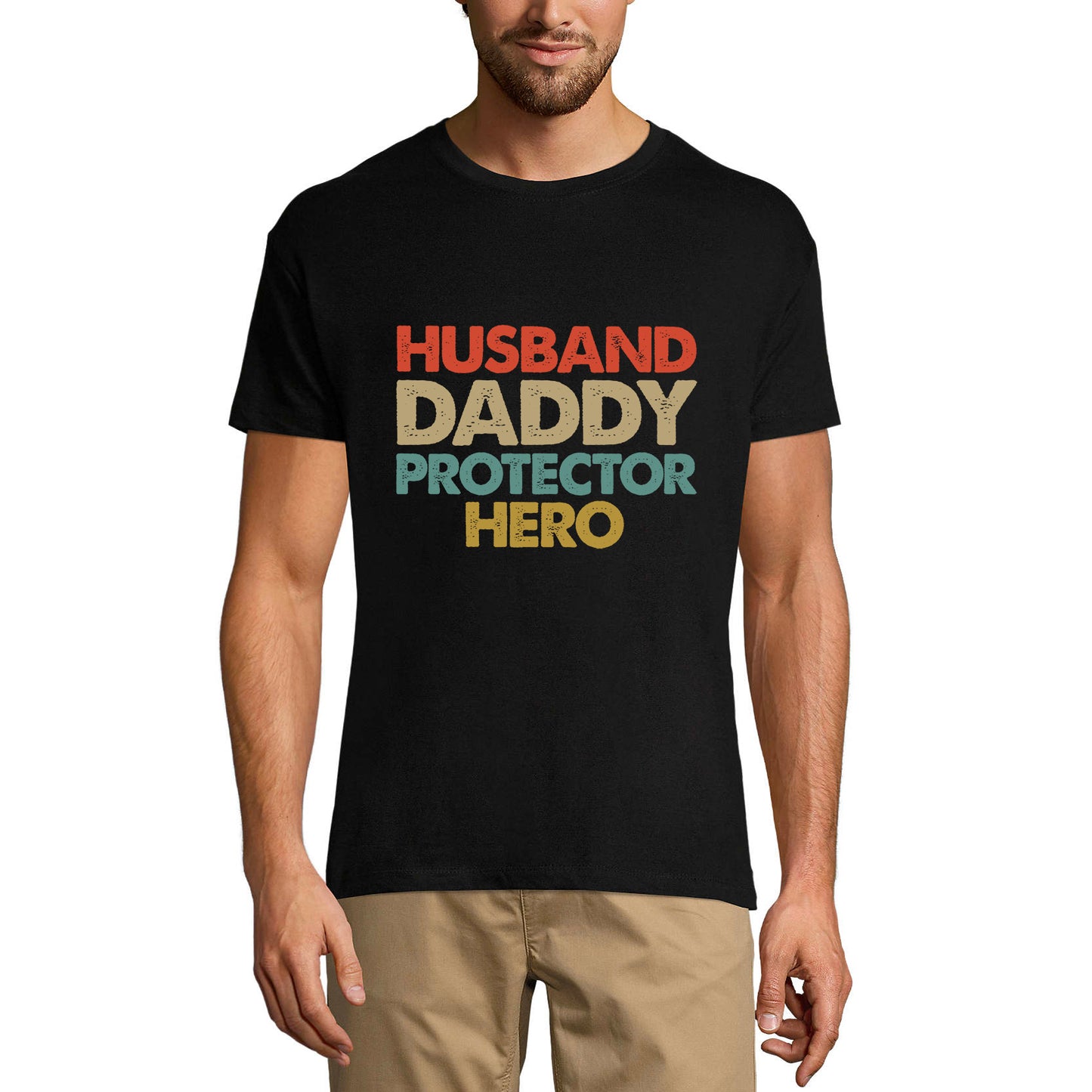 ULTRABASIC Men's Graphic T-Shirt Husband Daddy Protector - Father's Day