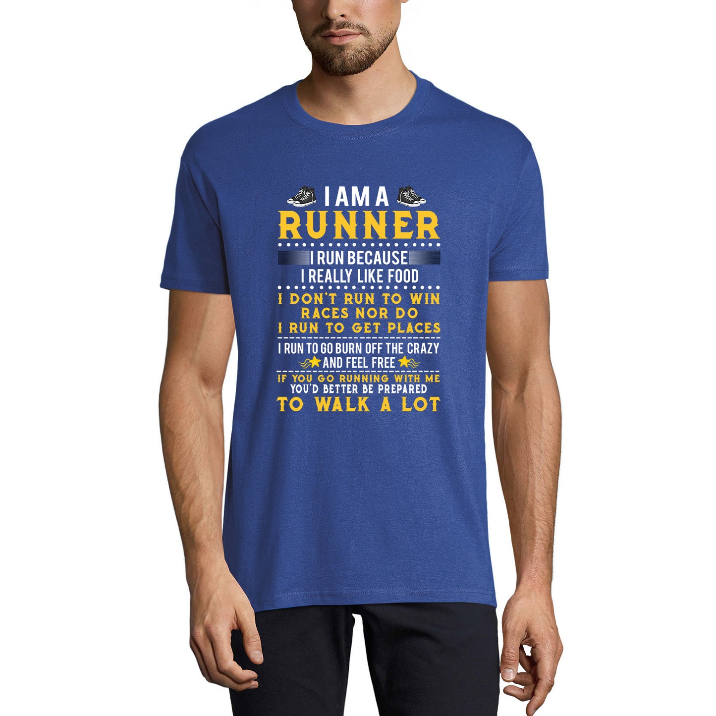 ULTRABASIC Herren-Neuheits-T-Shirt „I am a Runner“ – lustiges Humor-T-Shirt