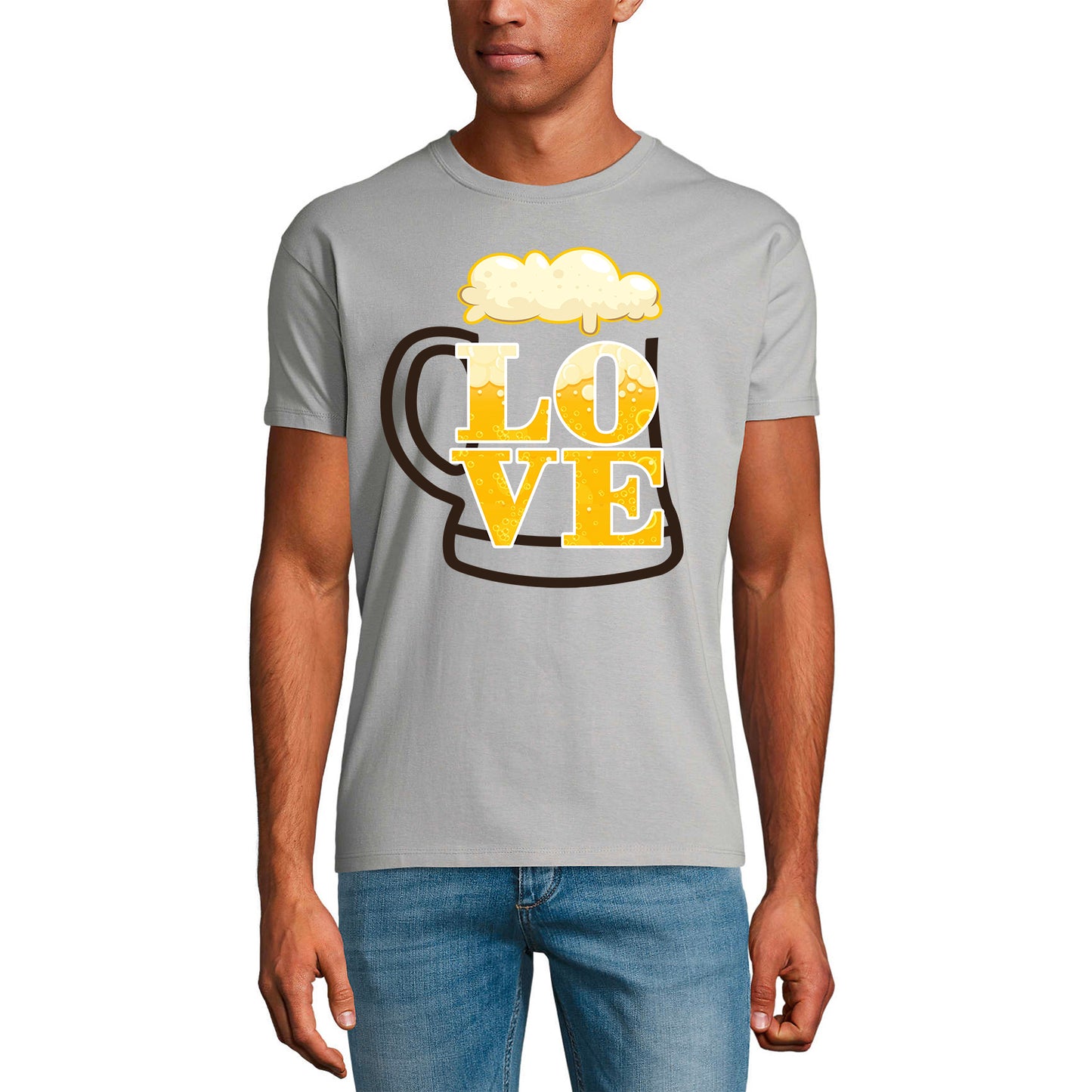 ULTRABASIC Herren-T-Shirt „Love Beer“ – lustiges T-Shirt für Alkohol- und Bierliebhaber