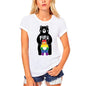 ULTRABASIC Women's Organic T-Shirt Mama Bear LGBT Pride - Rainbow Flag