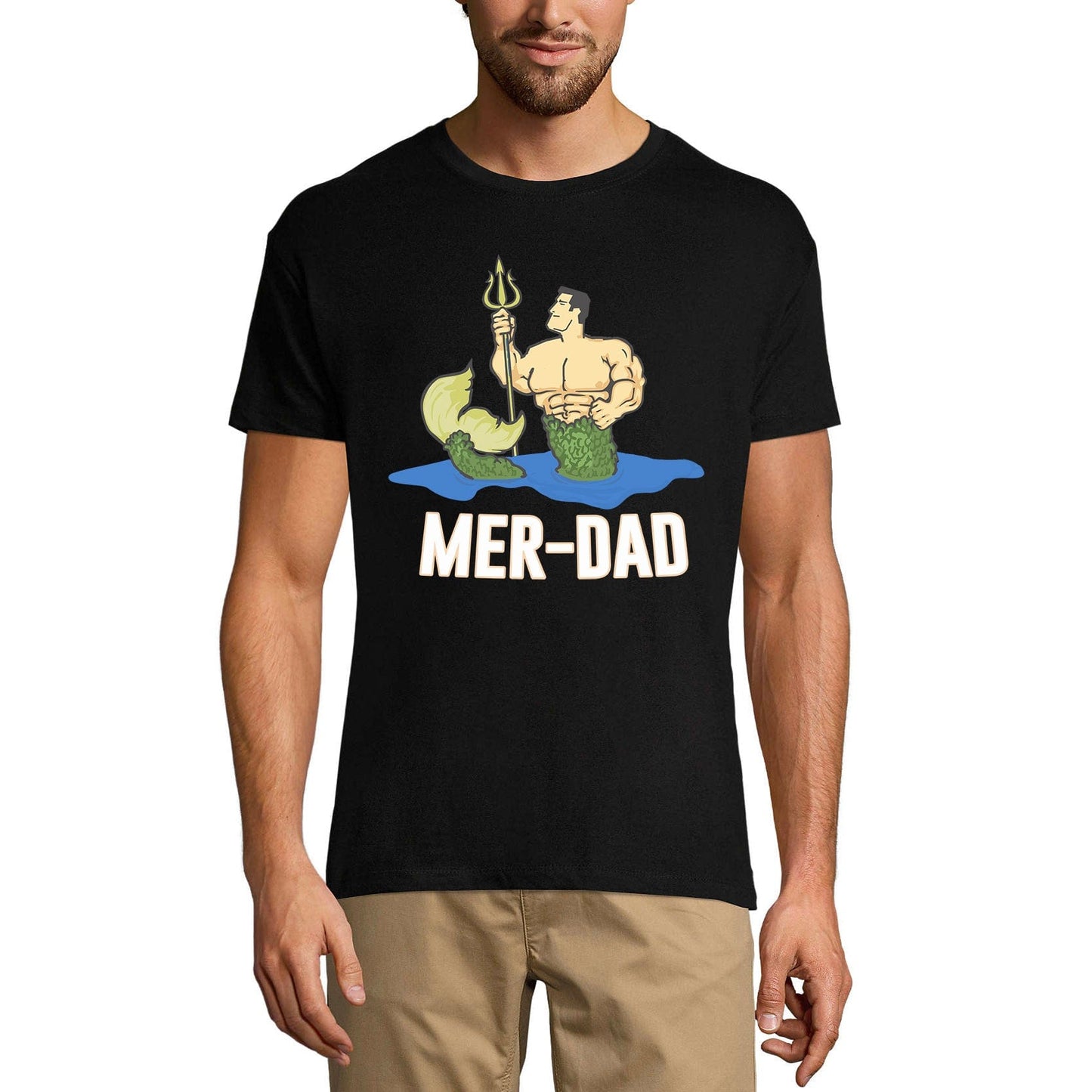 ULTRABASIC Men's Novelty T-Shirt Mer-Dad - Mermaid Father Tee Shirt