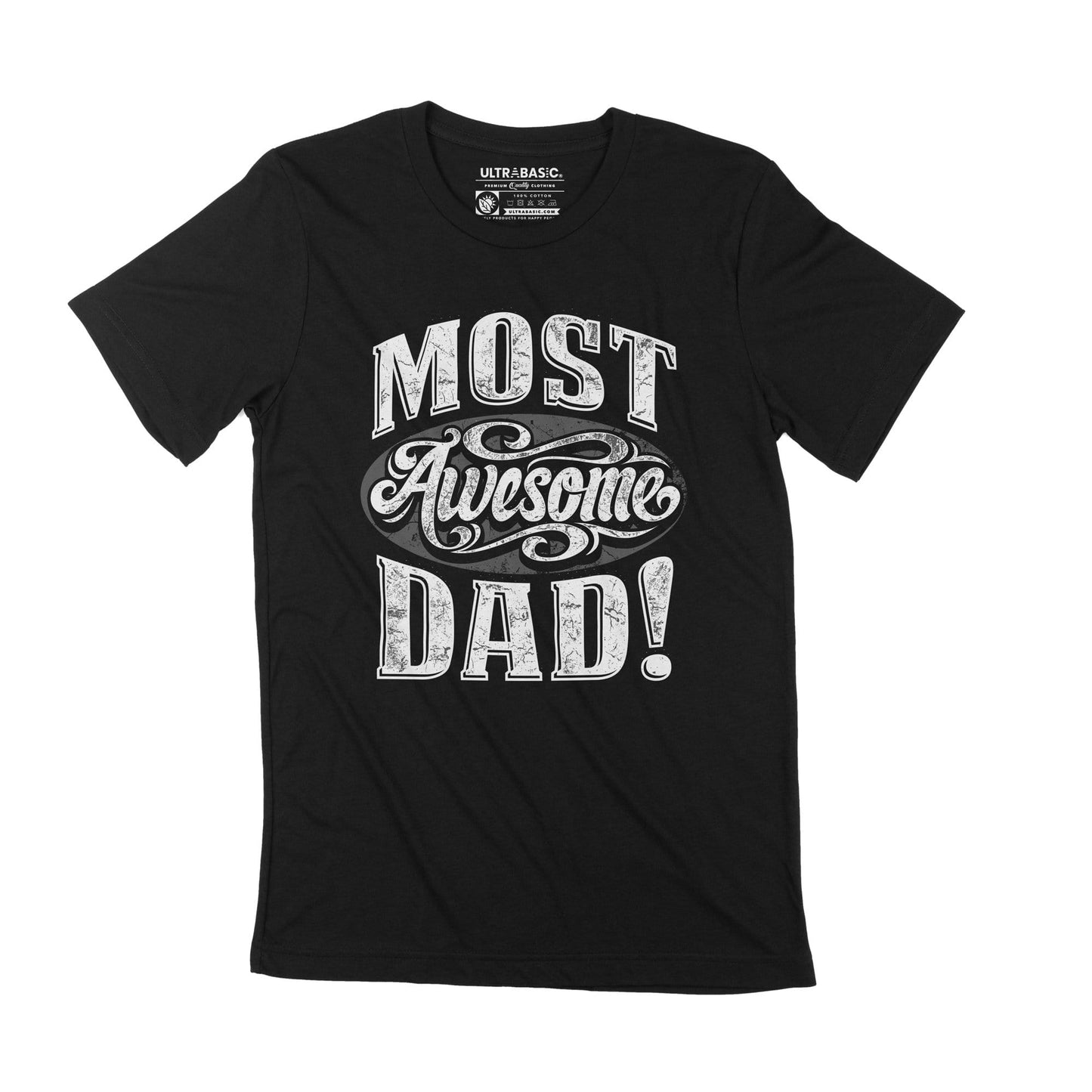 ULTRABASIC Men's T-Shirt Most Awesome Dad Father's Day Vintage Casual Fabulous Gift