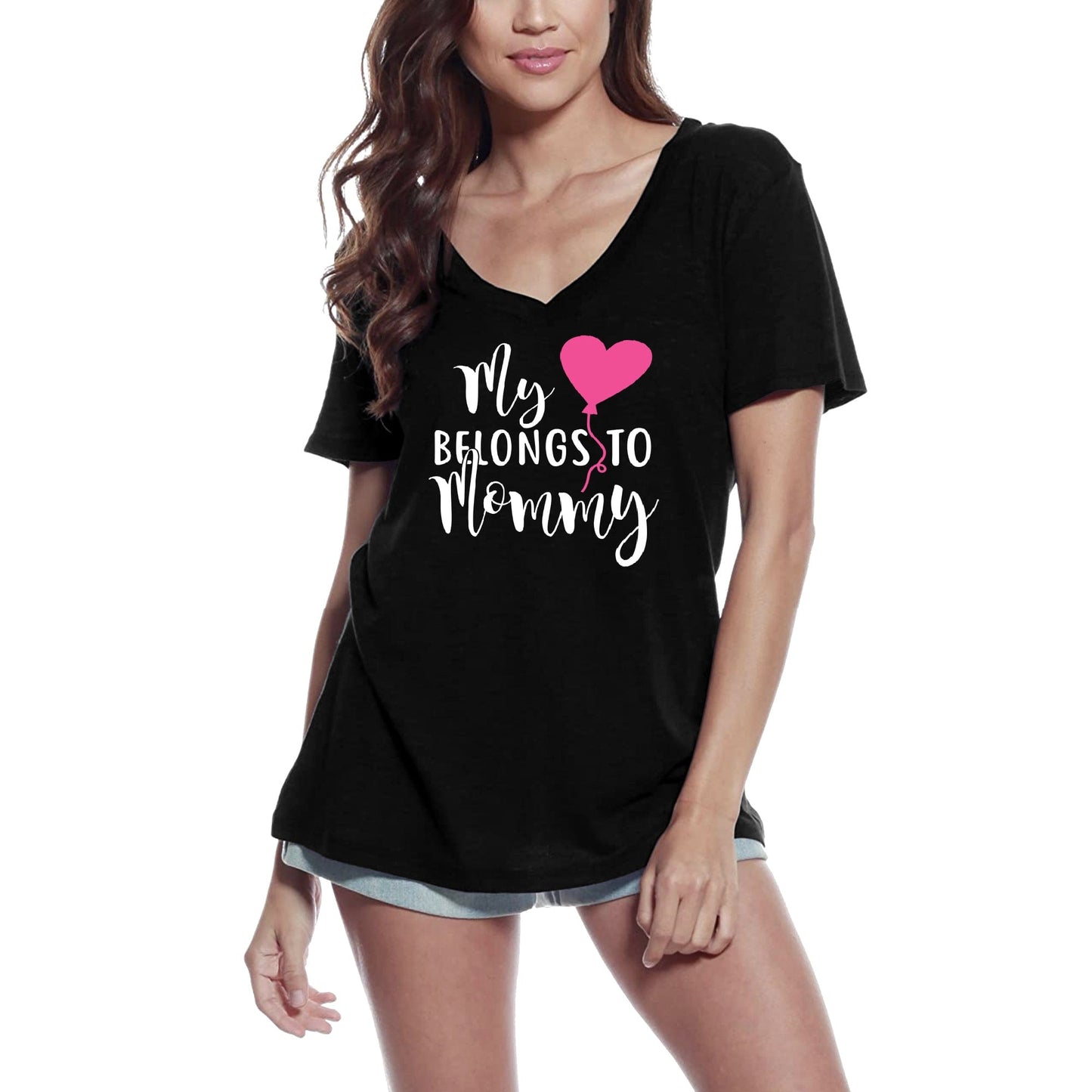 ULTRABASIC Damen-T-Shirt „My Heart Belongs to Mommy – Mother“-T-Shirt