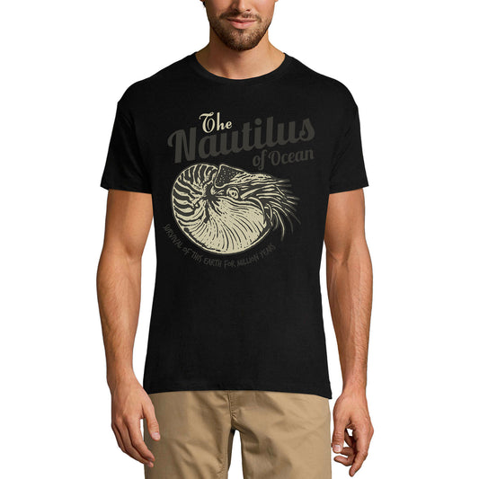 ULTRABASIC Herren-Grafik-T-Shirt Nautilus of Ocean – Survival-Tier-Shirt für Männer