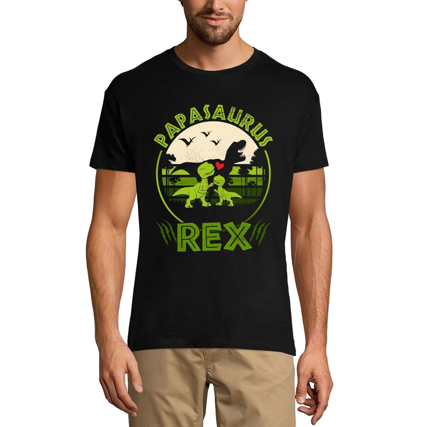 ULTRABASIC Men's T-Shirt Papasaurus Rex - Funny Gifts for Dad Jokes Daddy