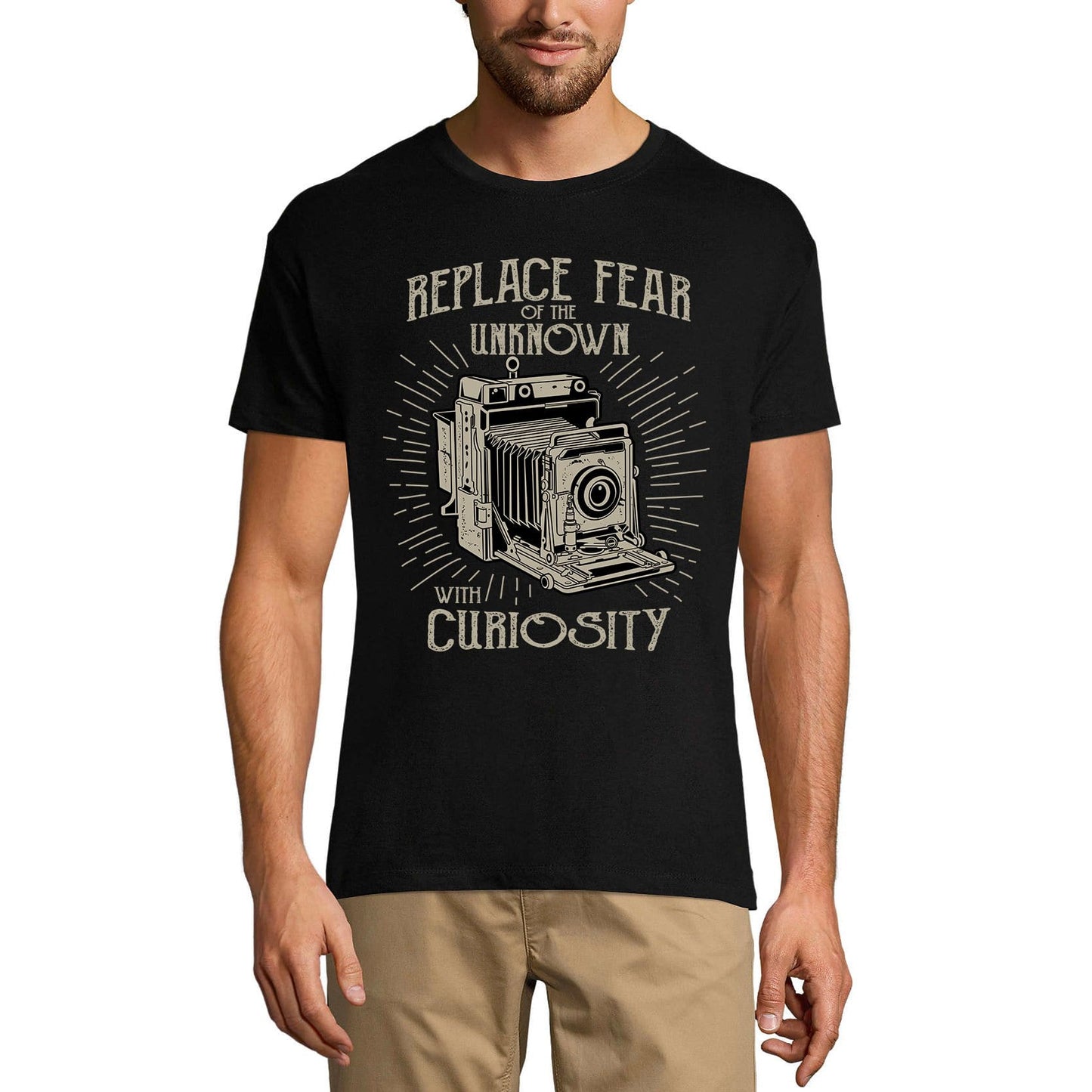 ULTRABASIC Herren-T-Shirt Ersetzen Sie die Angst vor dem Unbekannten durch ein Neugier-T-Shirt