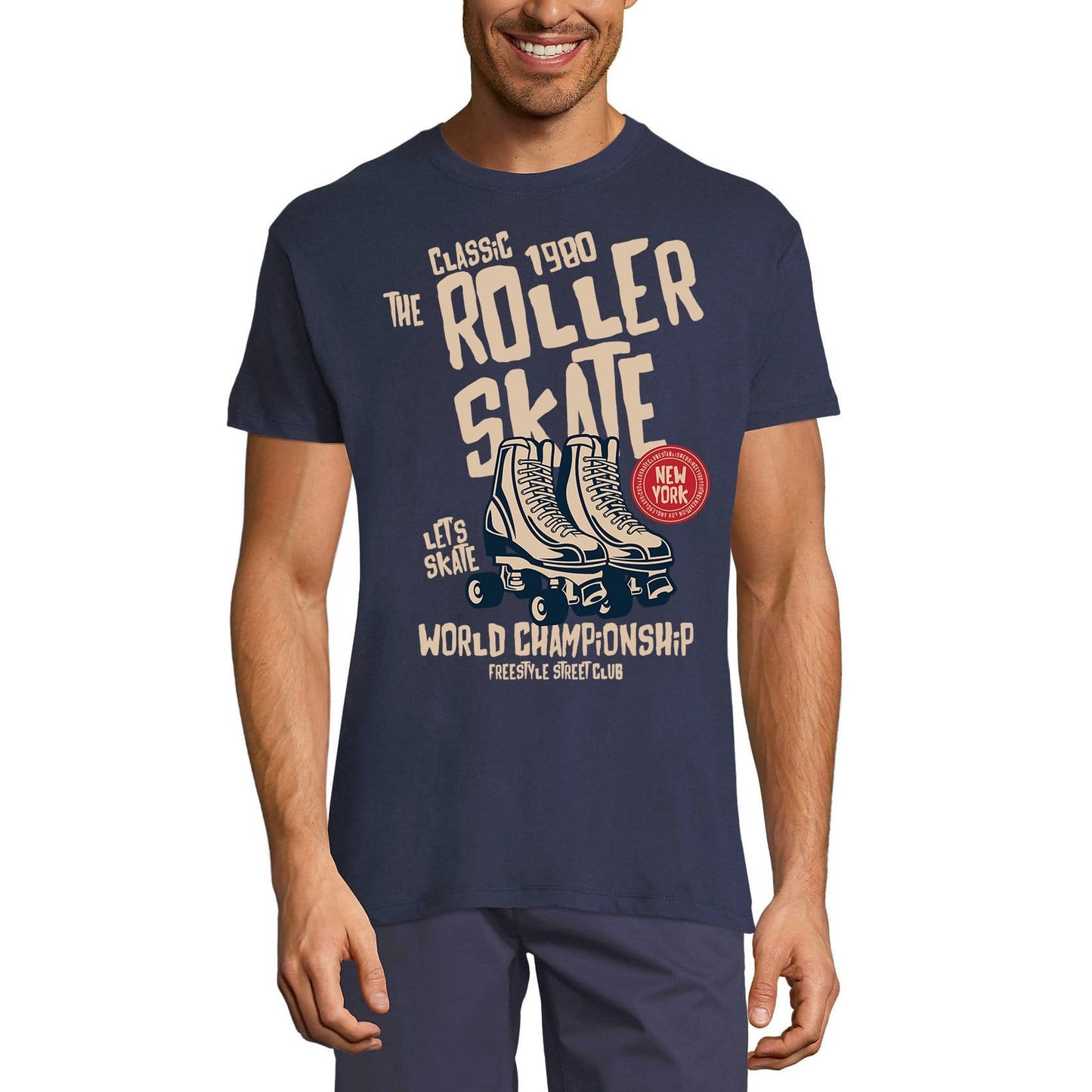 ULTRABASIC Herren T-Shirt Classic 1980 Roller Skate – NY Street Club T-Shirt