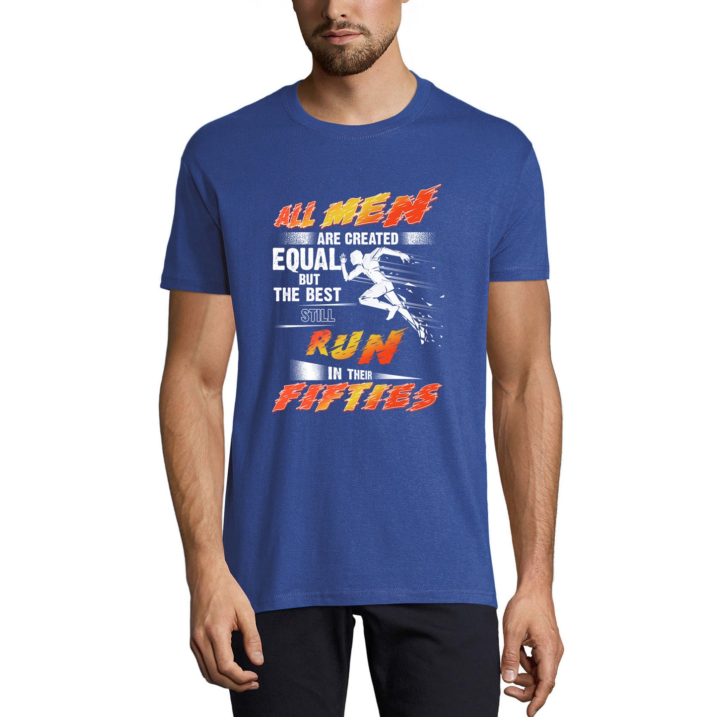 ULTRABASIC Herren-T-Shirt Alle Männer sind gleich geschaffen, aber die Besten laufen immer noch in ihren Fünfzigern – Geburtstags-Läufer-T-Shirt