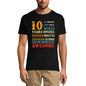 ULTRABASIC Herren T-Shirt 10 Years of Being Awesome – Lustiges Geburtstagsgeschenk T-Shirt