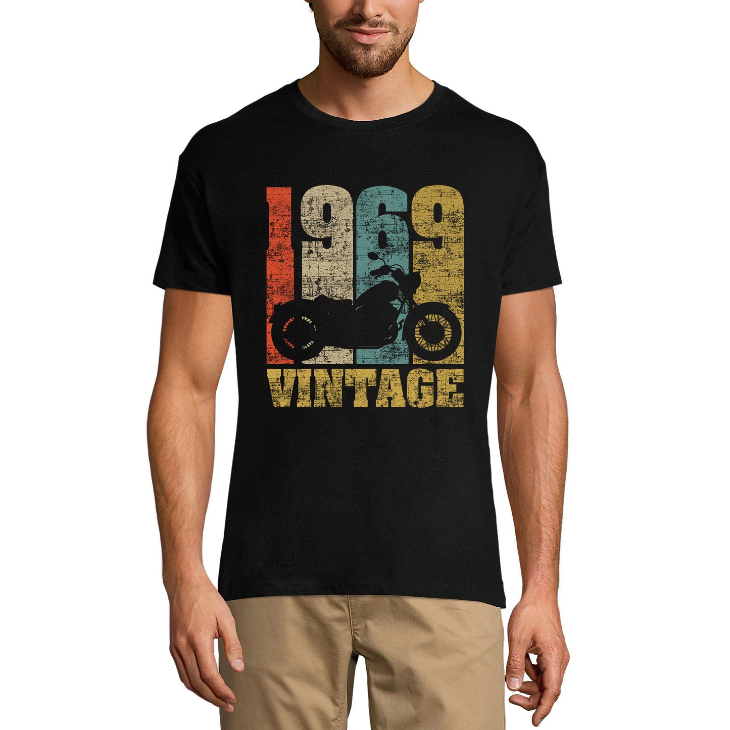 ULTRABASIC Herren T-Shirt Vintage 1969 Motorradfahrer – Geschenk zum 51. Geburtstag