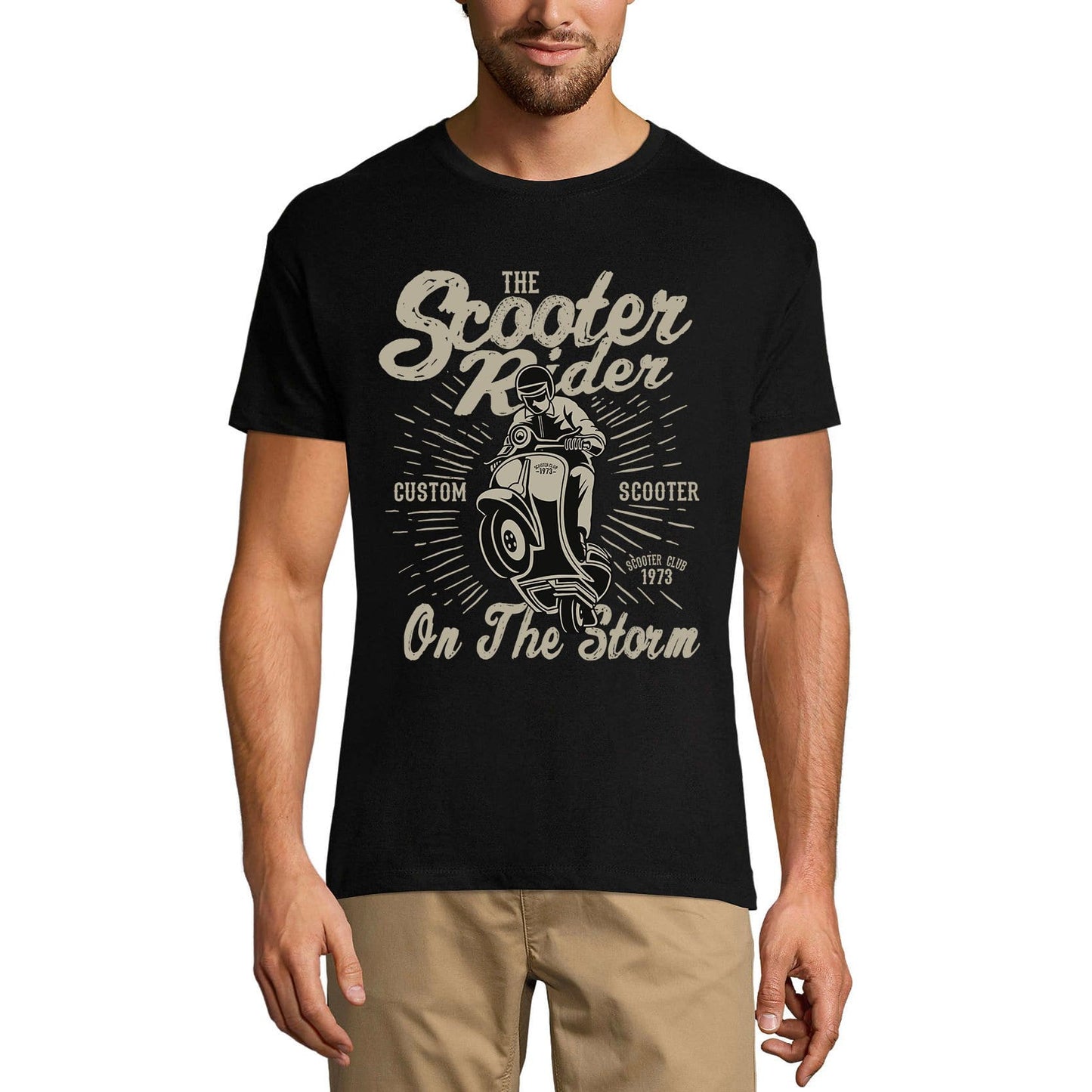 ULTRABASIC Herren T-Shirt Scooter Rider On the Storm – Vintage Motorrad T-Shirt