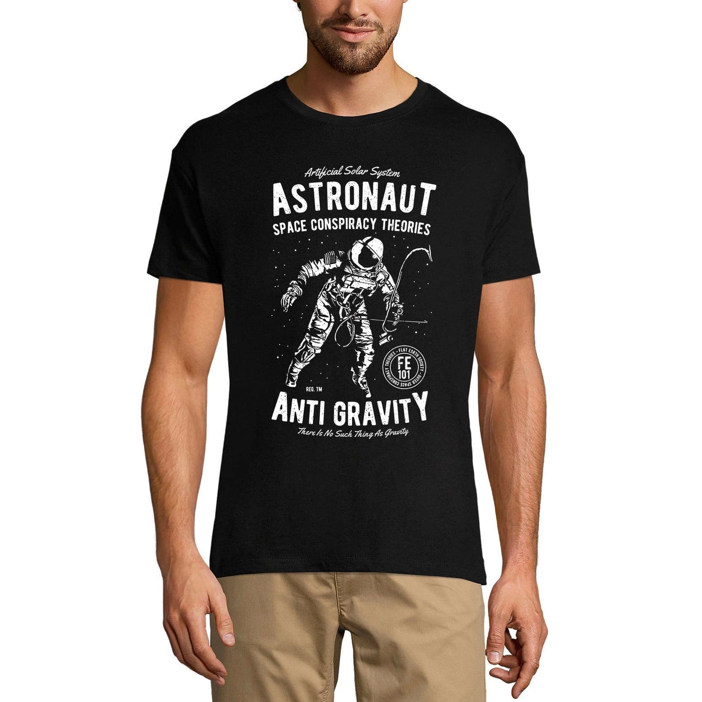 ULTRABASIC Herren T-Shirt Astronauten-Weltraum-Verschwörungstheorien – Anti-Schwerkraft-T-Shirt