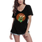 ULTRABASIC Damen-T-Shirt mit V-Ausschnitt, Eichhörnchen-Yoga-Meditation – lustiges Yoga-Friedens-T-Shirt
