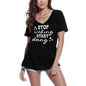 ULTRABASIC Damen-T-Shirt „Stop Wishing Start Doing“ – kurzärmeliges T-Shirt